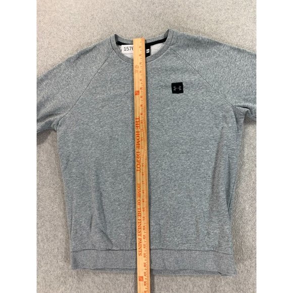 Under Armour ‎ Cotton Blend Crew Classic Solid Sweatshirt (Men's Large) Gray - Picture 9 of 11
